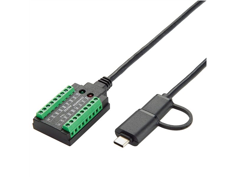 Exsys Schnittstellenkabel USB EX-13003 USB zu 1S Seriell RS-232/422/485/TTL Kabel mit Terminal Block, 1.0 m (FTDI Chipsatz)