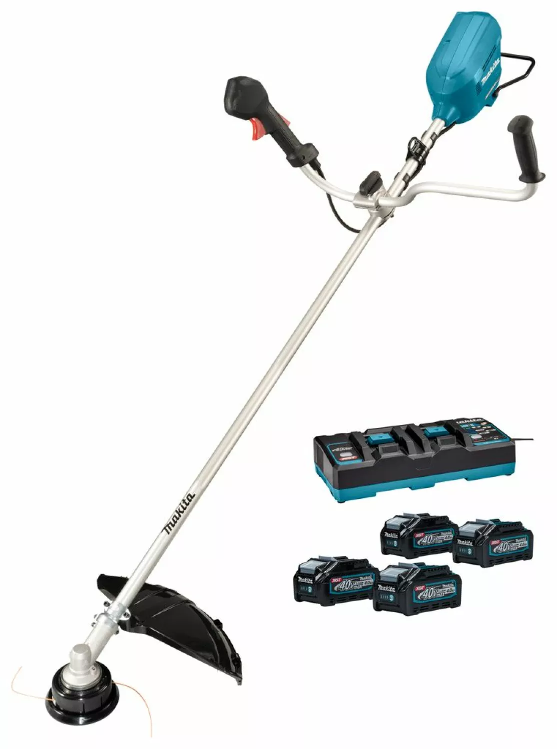 Makita UR012GM401 XGT 2x40V Li-Ion Max accu bosmaaier set (4x 4,0Ah) - U-greep - koolborstelloos