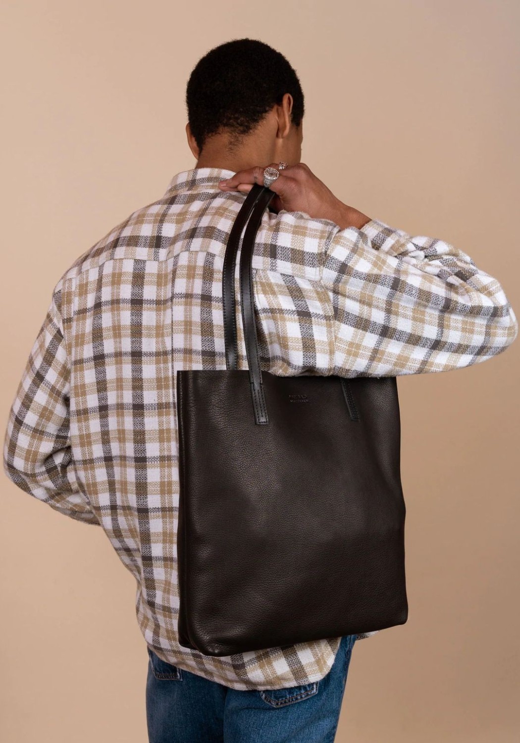 O My Bag Leder-Shopper Georgia Soft Grain Leather Black
