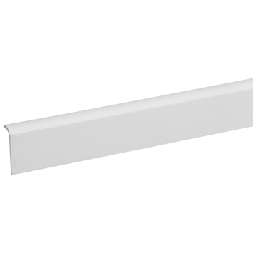 Hockeystickprofiel kunststof wit 8x21 mm lengte 260 cm