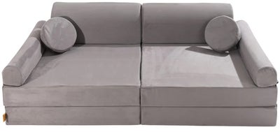 Meowbaby Play Premium Slimcord  Byggbar Sofa, Grå