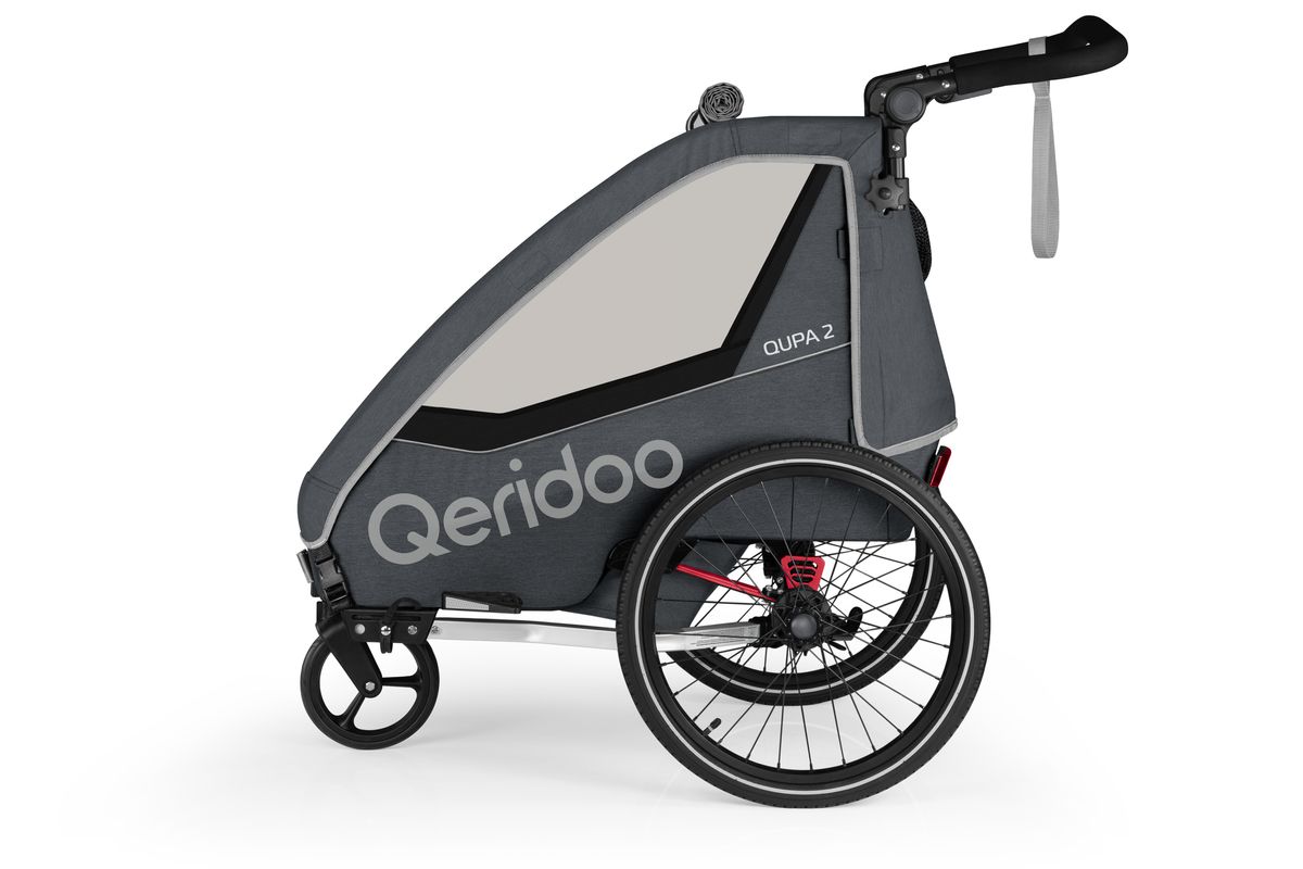 Qeridoo Fahrradanhänger QUPA 2 Grey