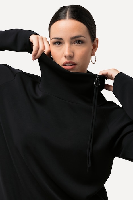 Sweatshirt, Modalmix, Stehkragen, Zipper, Langarm