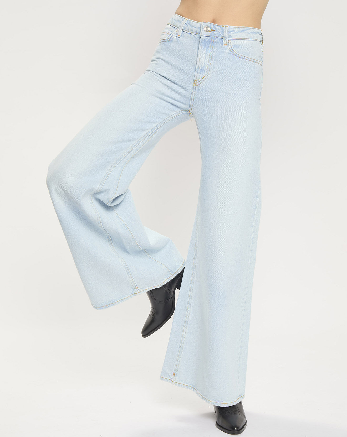 Scotch & Soda Jean Wide Leg bleu clair