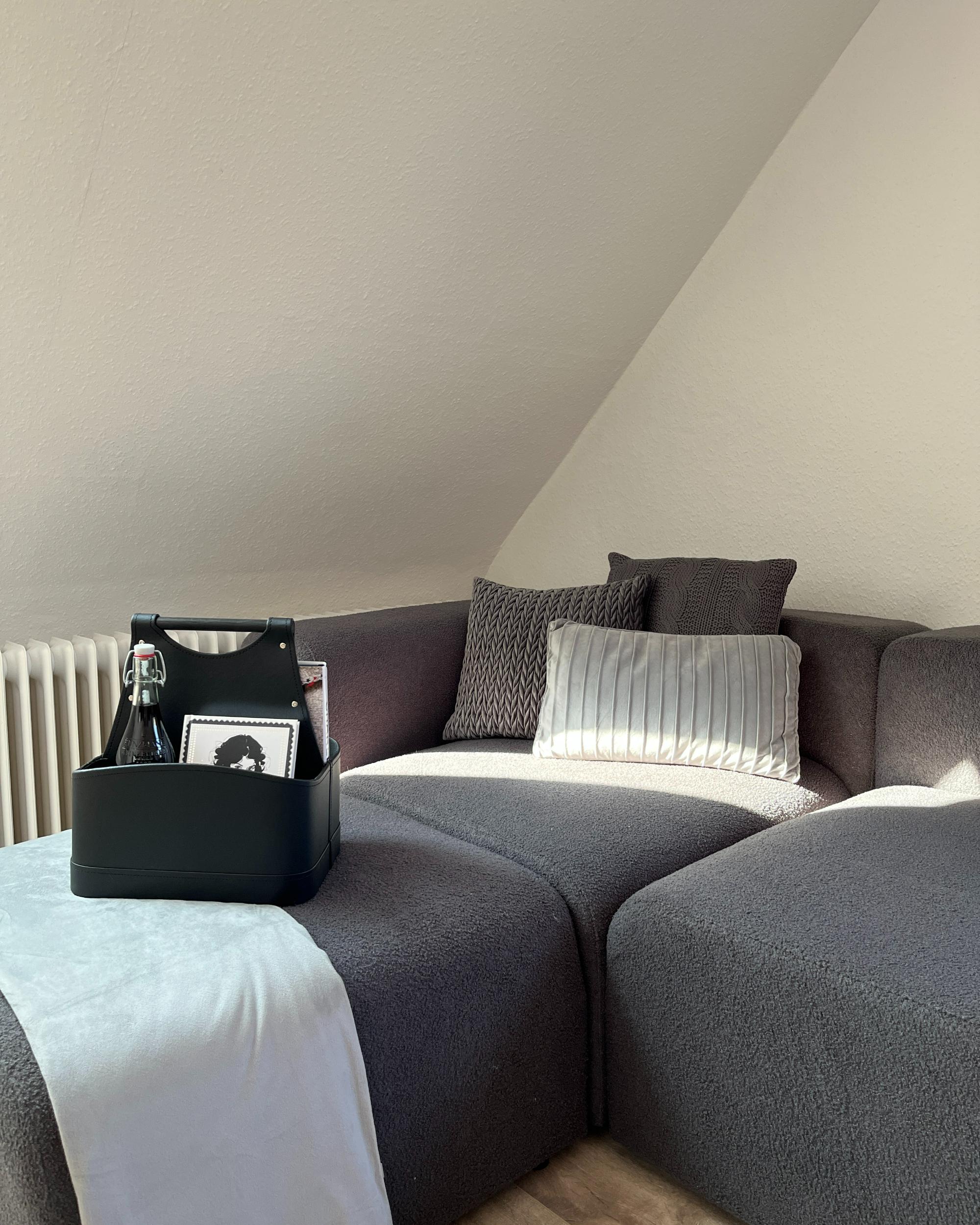 Set van 2 sierkussens ECLIPTA 45 x 45 cm Grijs effen