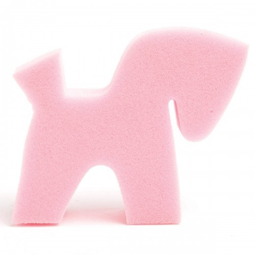 Esponja com desenho de pônei rosa