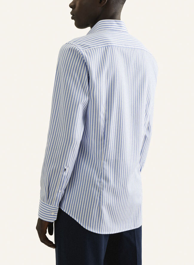 Seidensticker Business Shirt Slim Long sleeve Kent-Collar Stripes Blue