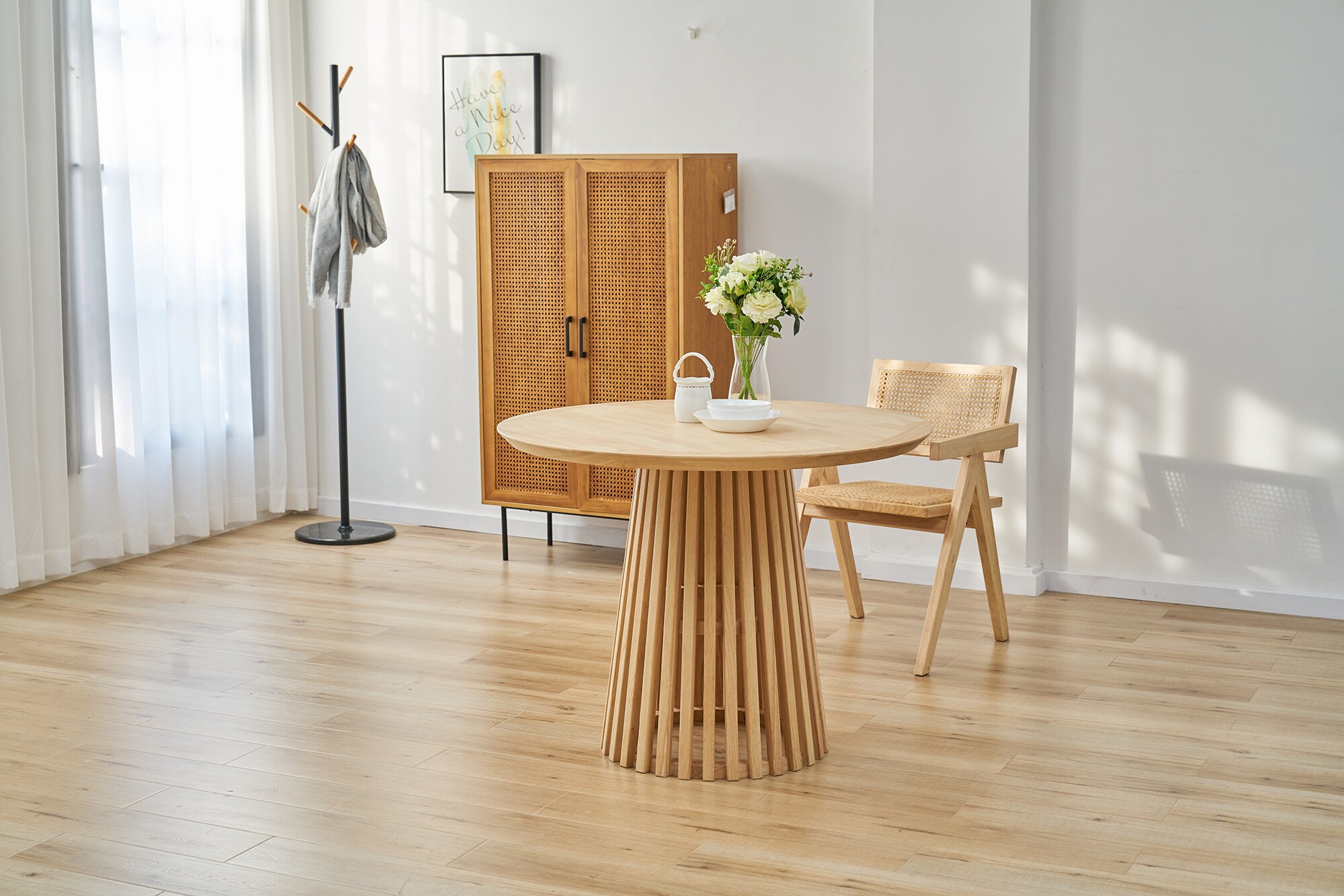 Esstisch 100cm Esszimmertisch Wohnzimmertisch Küchentisch Speisetisch natur