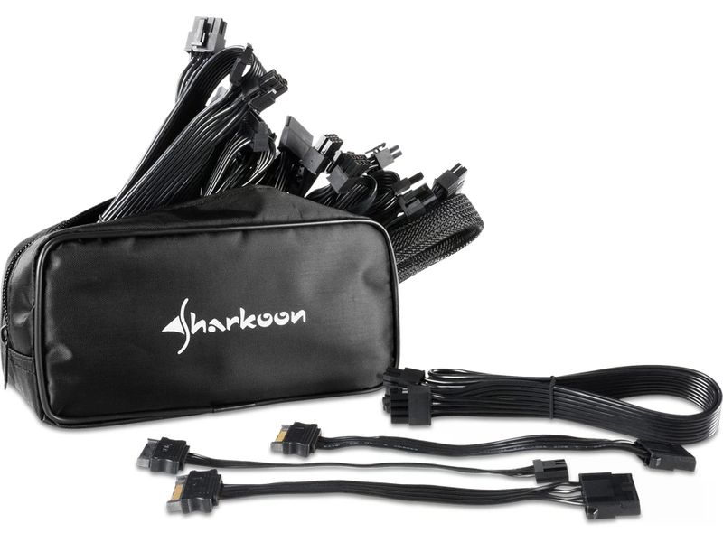 Sharkoon Netzteil SilentStorm Cool Zero 850 W Vollmodulares Netzteil mit 135-Millimeter-Lüfter