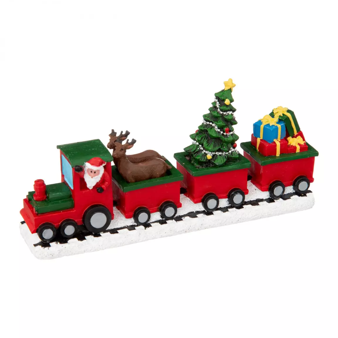 Train décoratif (15 x H7 cm) La tournée du Père Noël