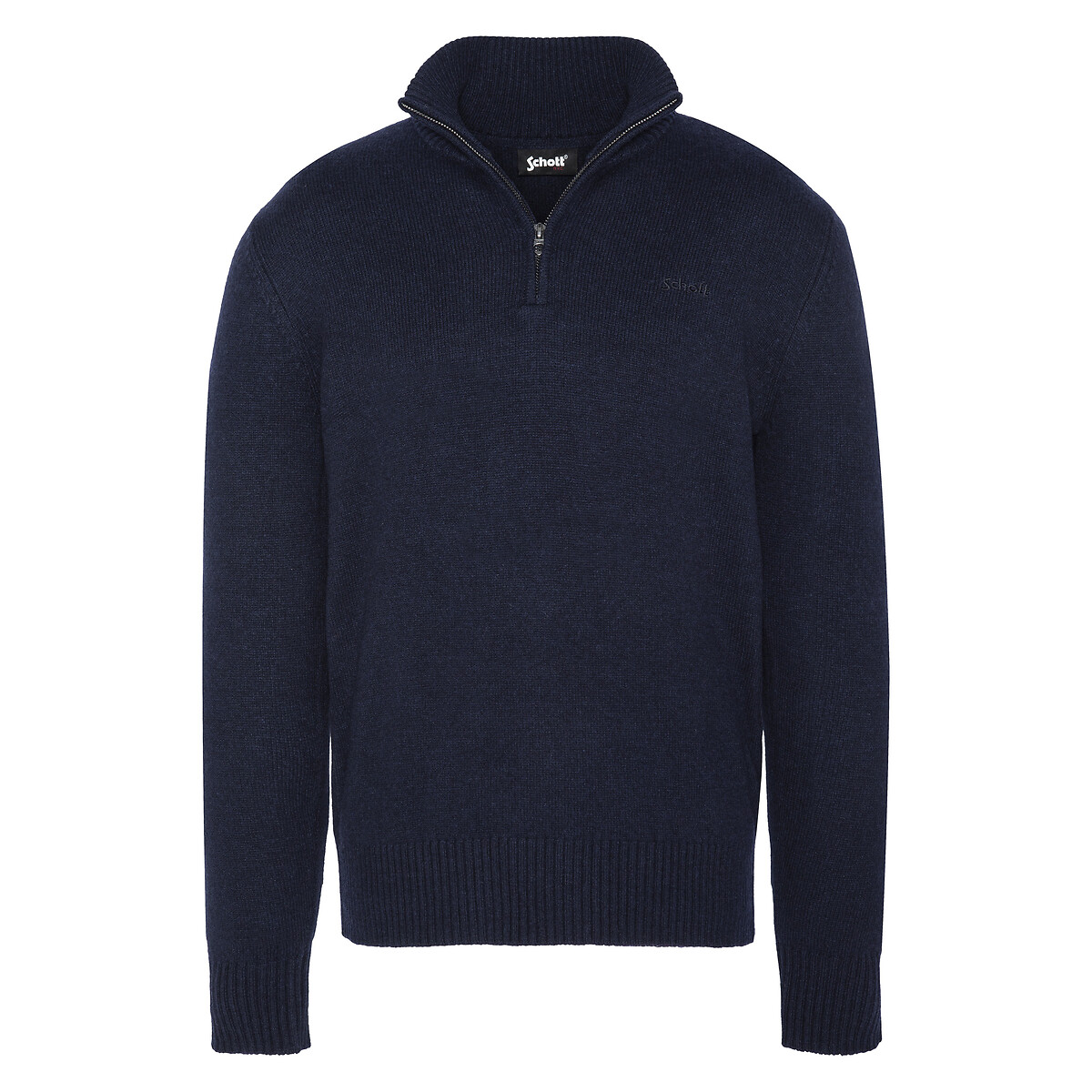 Suéter SCHOTT com gola alta e zíper