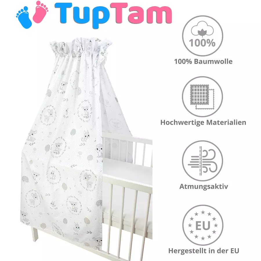 TupTam Babybett Himmel mit Schleifchen weiß Modell 1