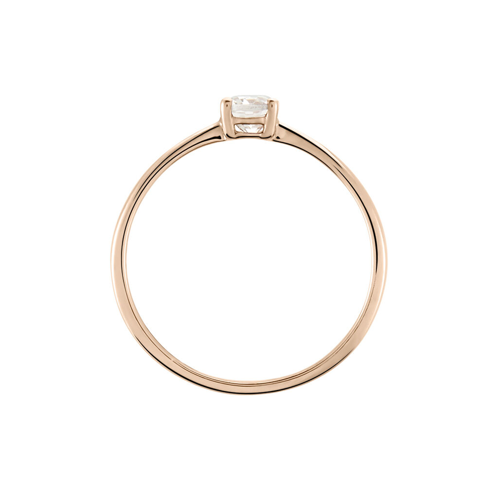 Bague Solitaire Or Rose Lexine Morganite