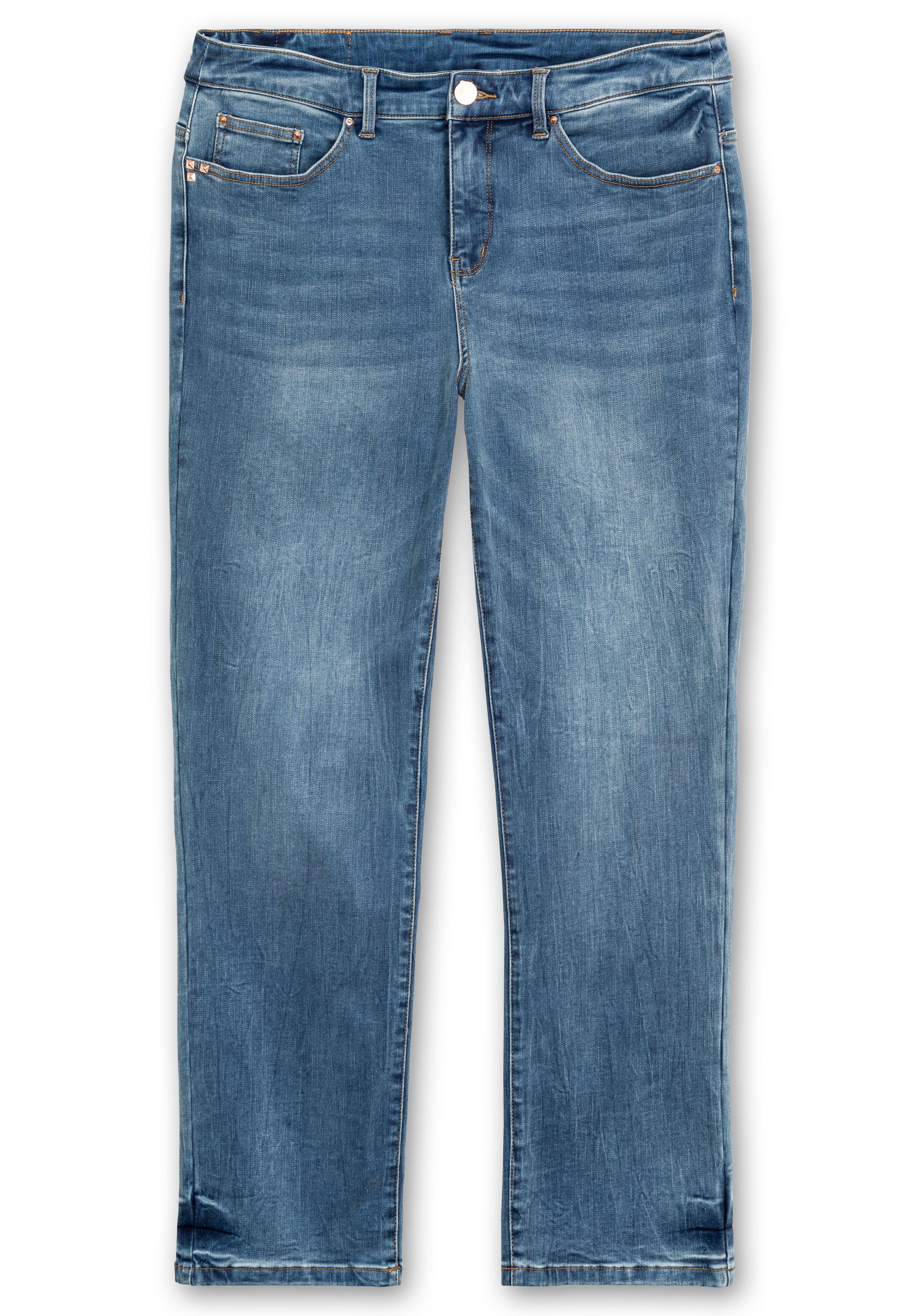 Gerade Stretch-Jeans mit Bodyforming-Effekt