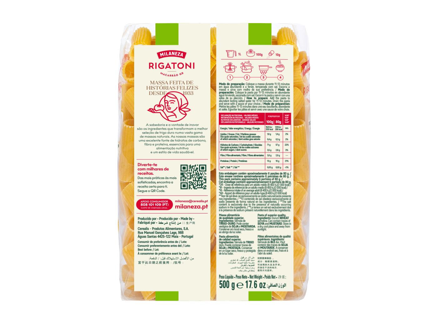 MACARRÃO MILANEZA GRAND RIGATONI 500G