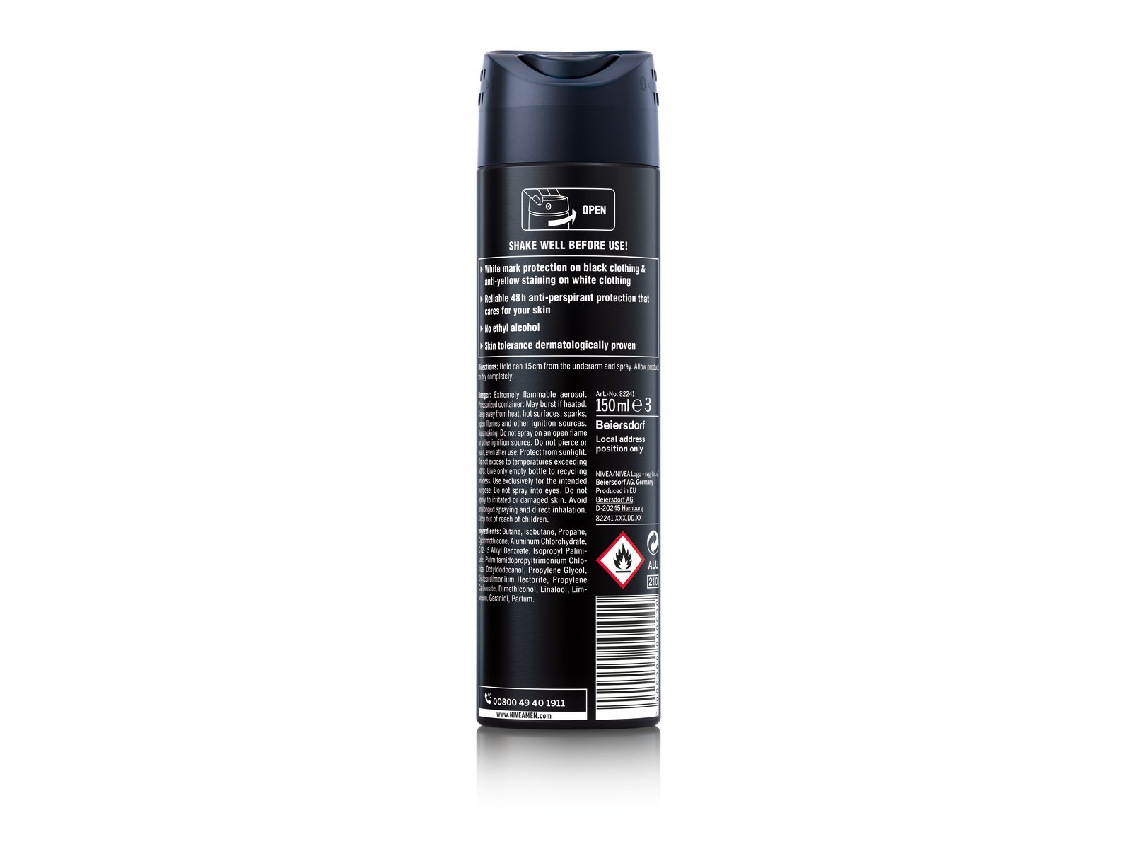 Desodorizante Spray Invisible for Black & White Original NIVEA MEN 150 ml