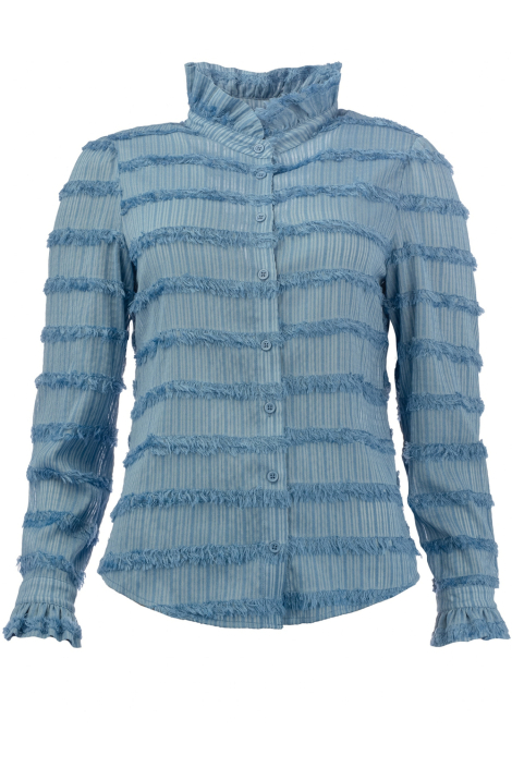 NED blauwe dames blouse