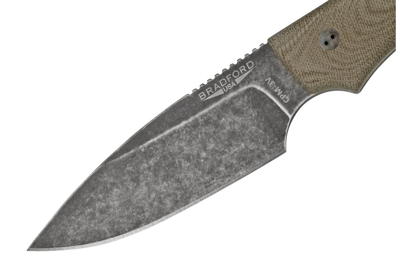 Bradford Guardian 4, 3D OD Green Micarta, CPM-3V Sabre Nimbus 4S-102N-3V