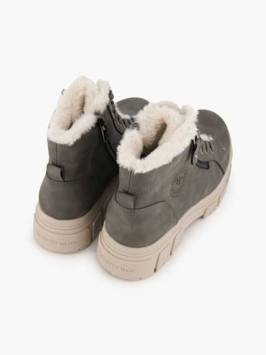 TOM TAILOR Schnür-Stiefelette Grau