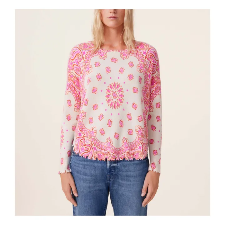 Kujten Pull Mela Western Cachemire | Rose fuschia