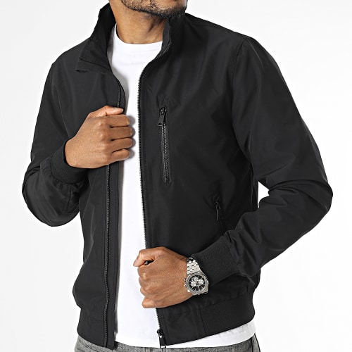 Veste Zippée Capuche Noir