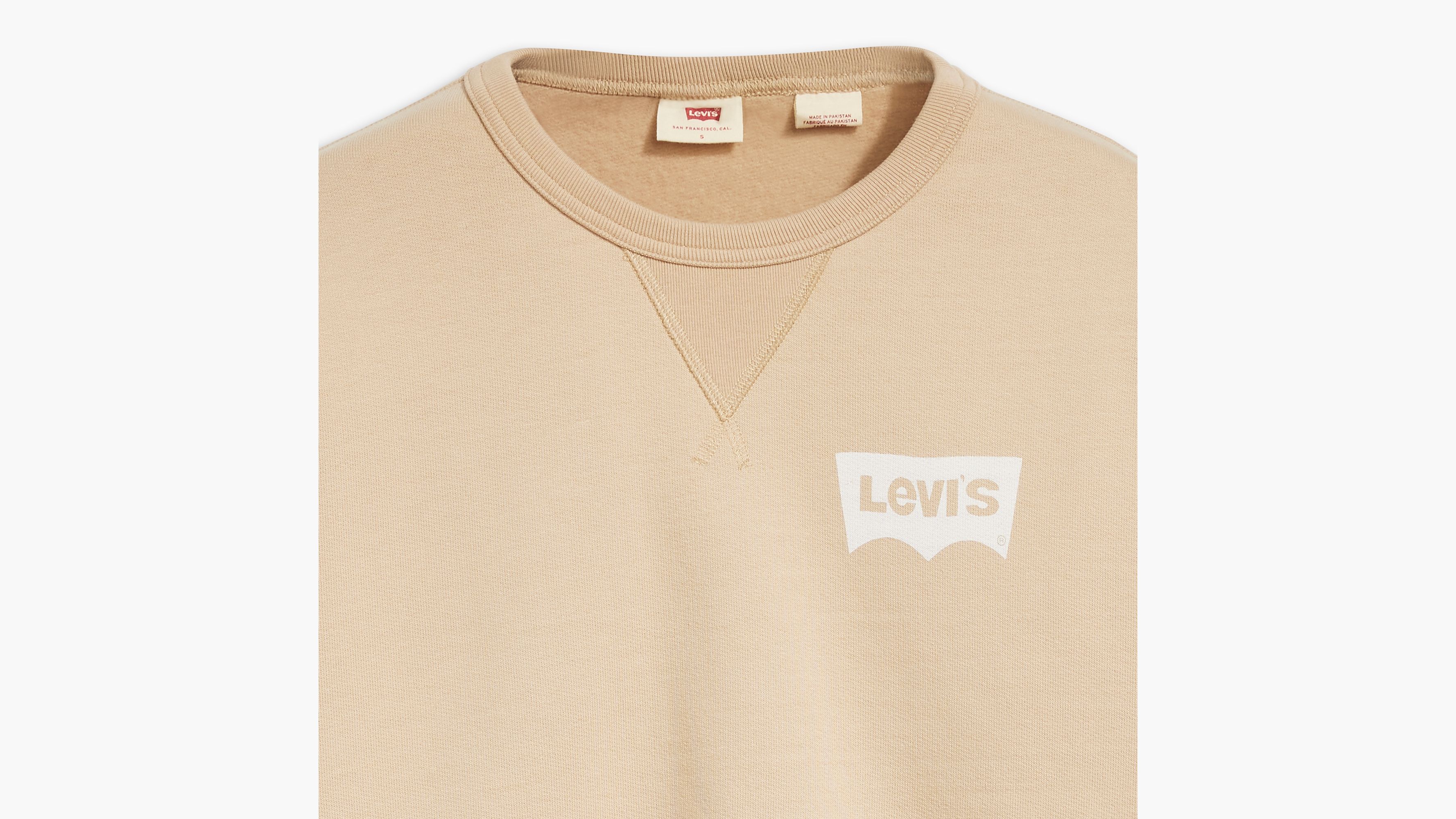 Sweat-shirt col rond graphique Signature - Crew Wonky Batwing Safari - Neutral