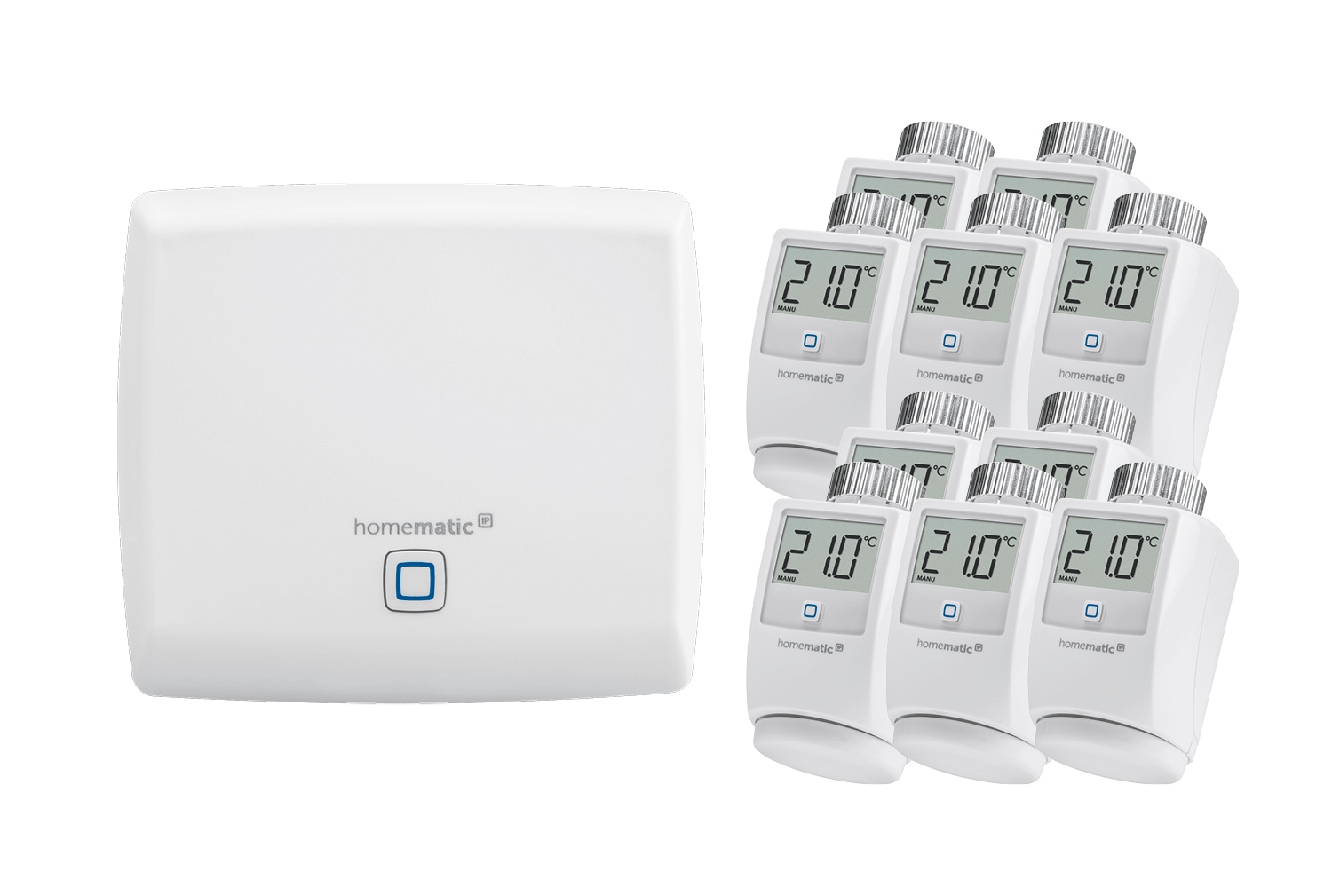 Homematic IP Heizkörperthermostat »SET: Access Point + 10St. heizkörperthermostat«