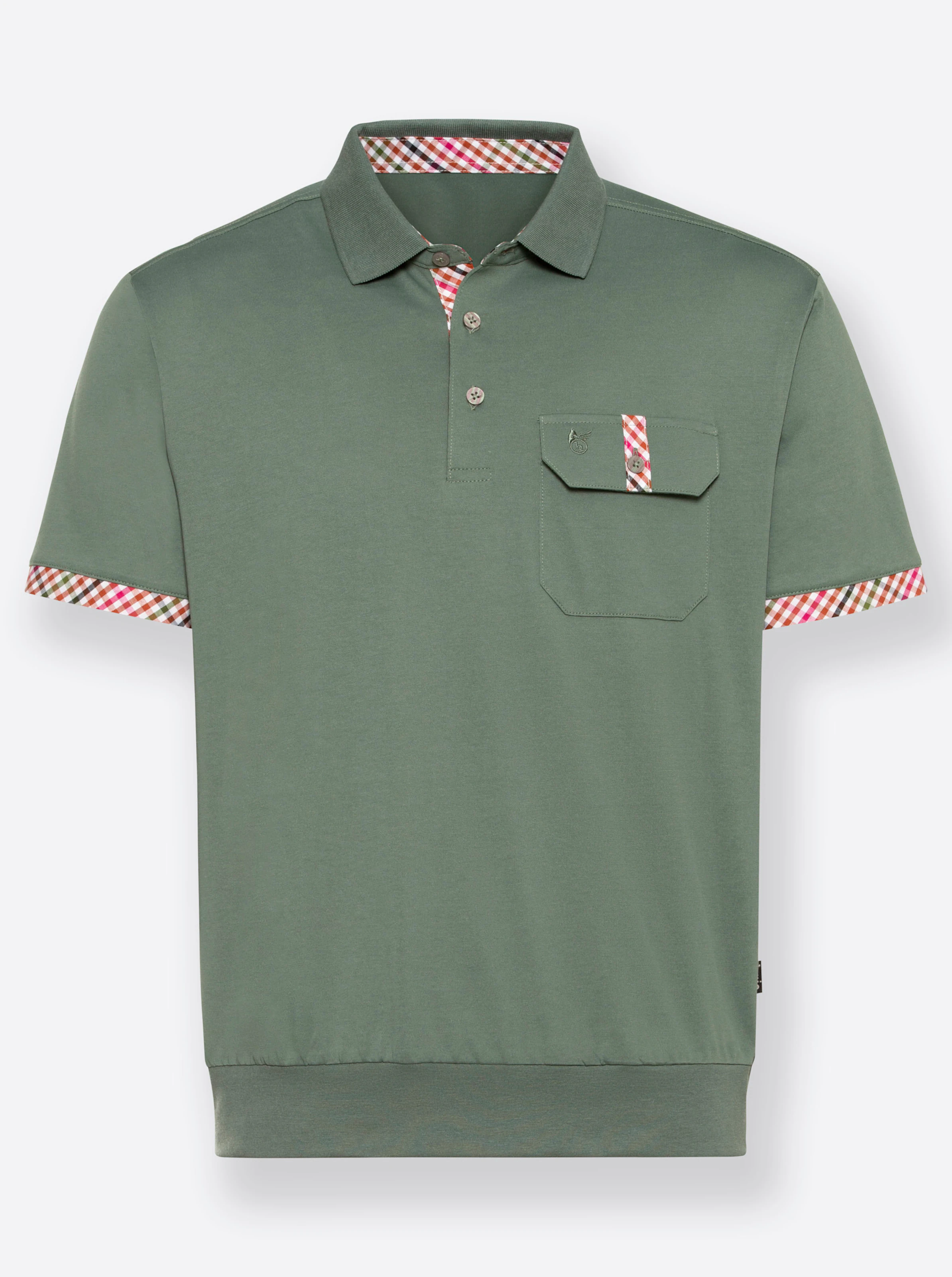 Hajo Kurzarm-Poloshirt in moos