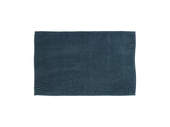 Tapis de Salle de bain Bleu chenille 50 x 80 cm
