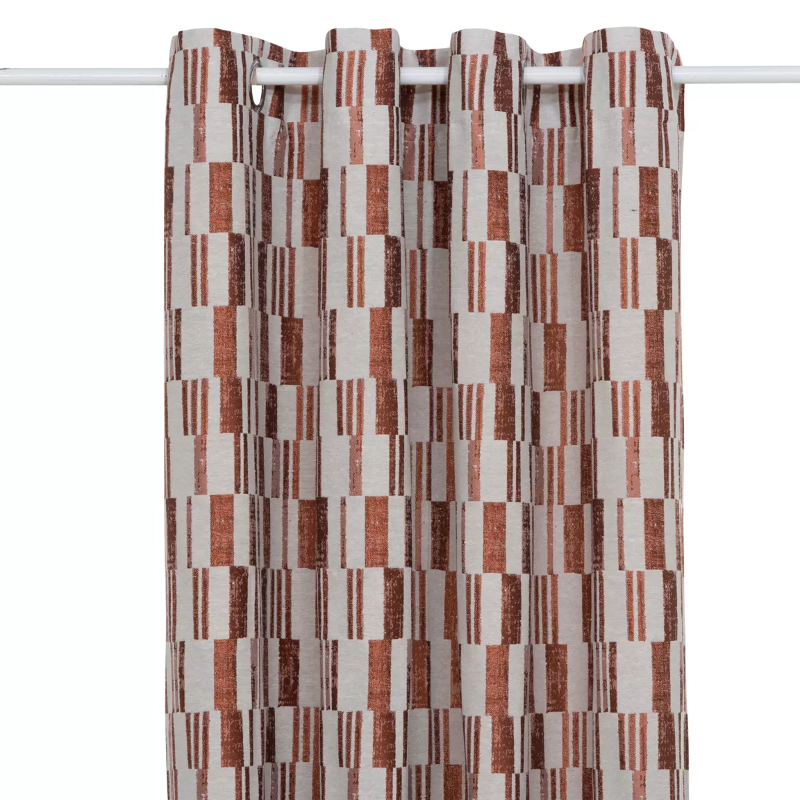 Rideau tissé (140 x 260 cm) Leyna Terracotta
