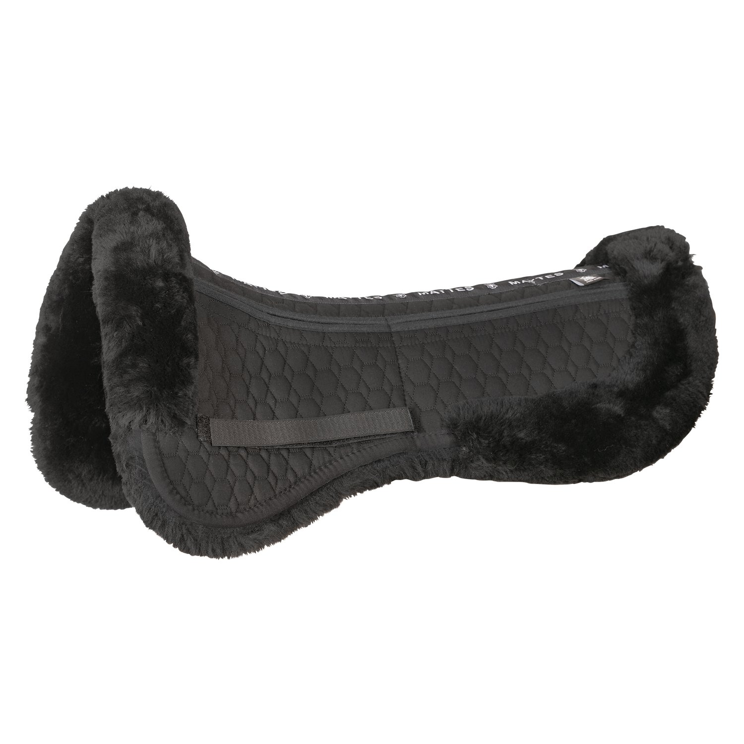 MATTES Sattelpad Lammfell mit CORRECTION® - schwarz/schwarz