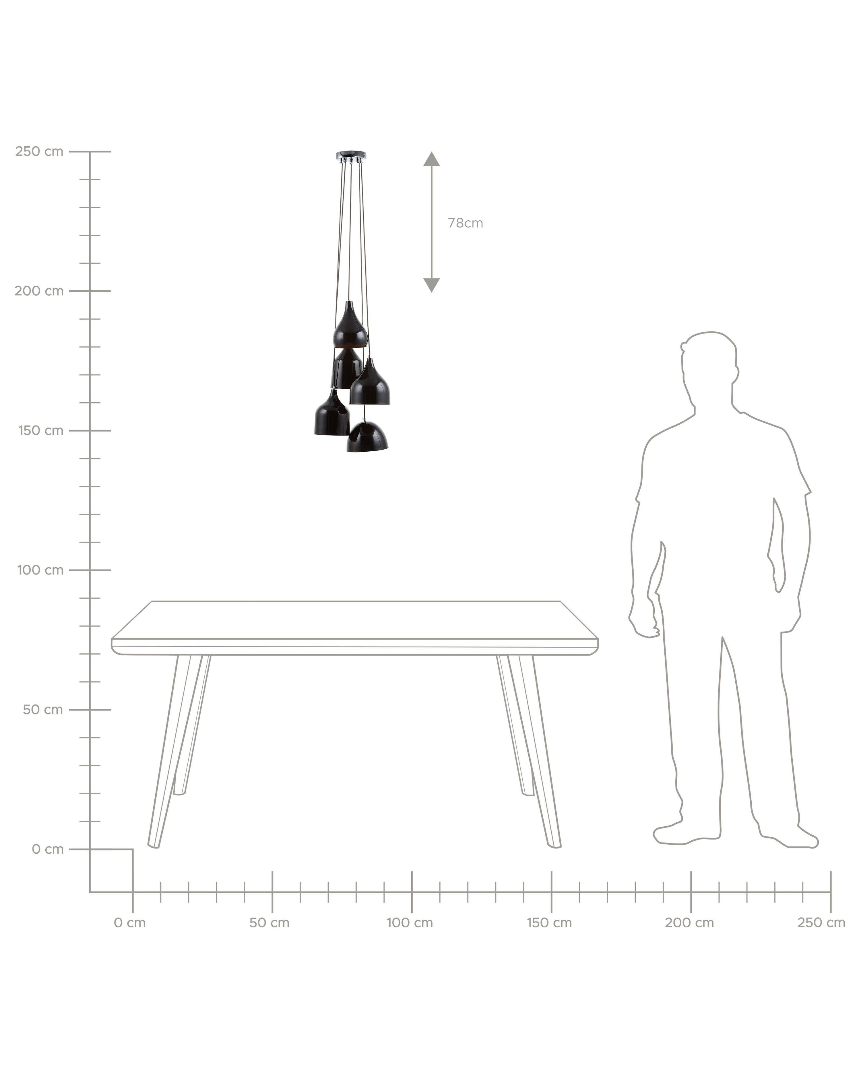 Hanglamp SAVIO Metaal Zwart Goudbruin