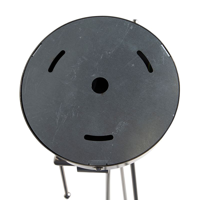 Hanglamp zwart met linnen kappen donkergrijs 35 cm 2-lichts - Blitz