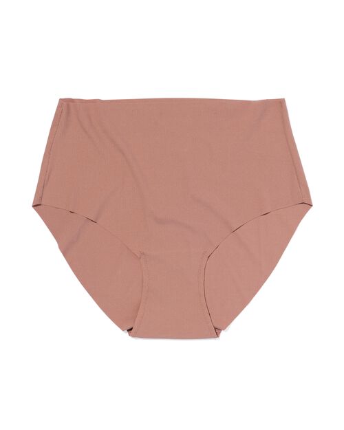 slip taille haute femme micro côtelé marron clair