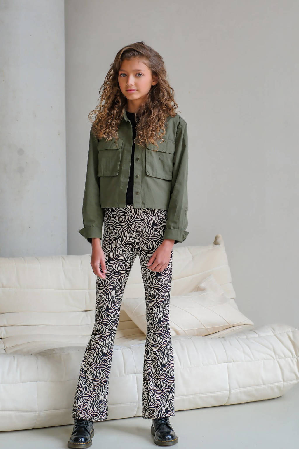 Like Flo blouse Cassy armygroen