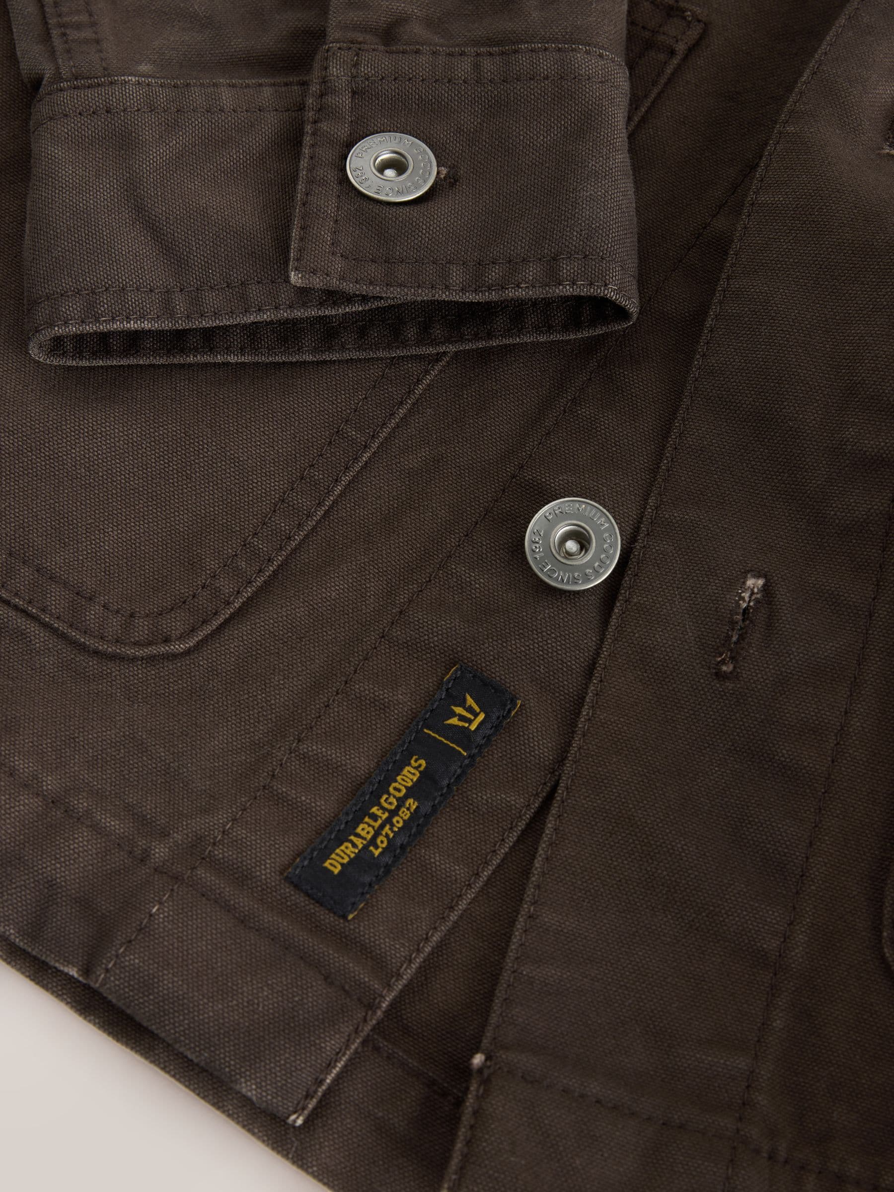 Bruin - Corduroy canvas shacket overshirt met kraag