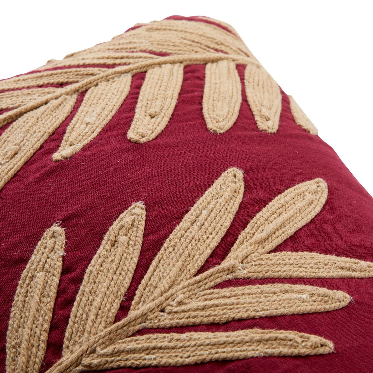 COUSSIN BRODE FEUILLE YUCA 30X80CM
