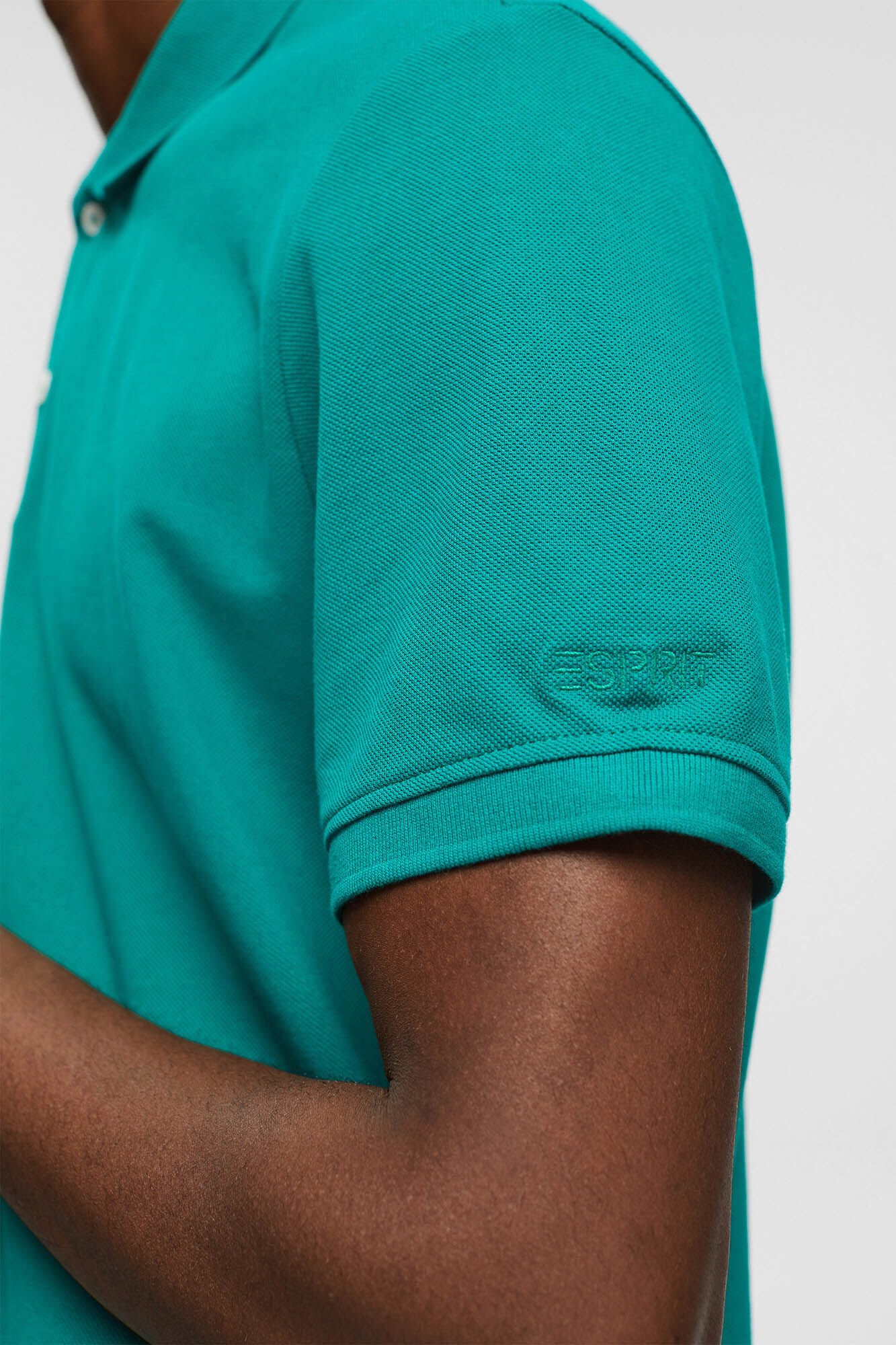 Camisa polo básica em piqué de algodão - Verde