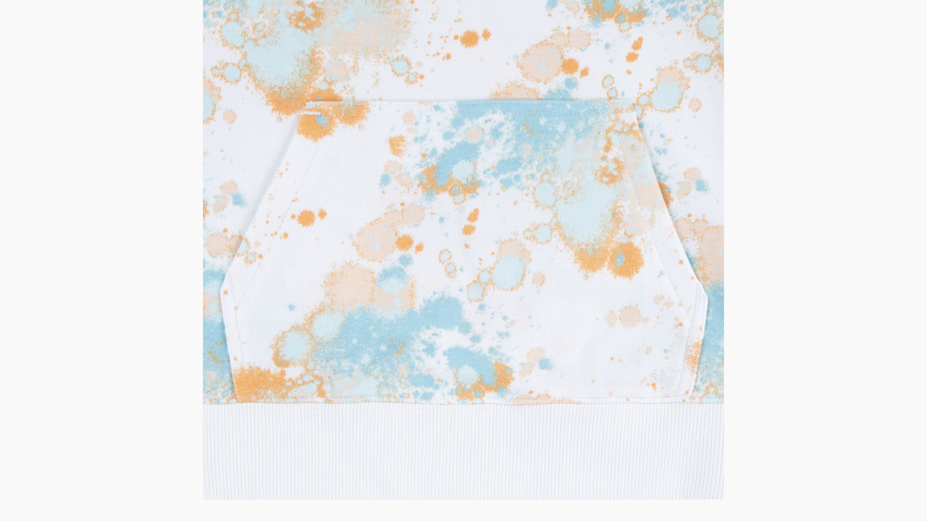 Enfant sweat-shirt à capuche Splatter Print - Bright White - Blanc