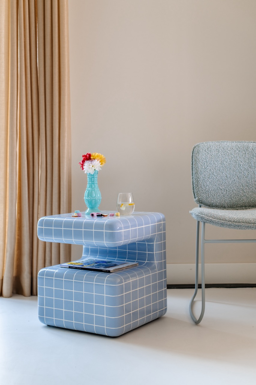Bijzettafel Takamu Grid cashmere