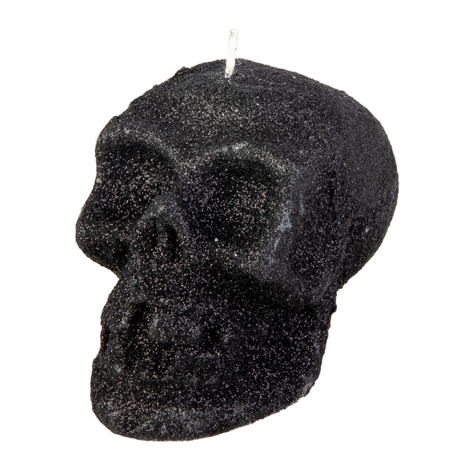 Kerze - Totenschädel - braun - ca. 12,5 x 15 x 17,5 cm