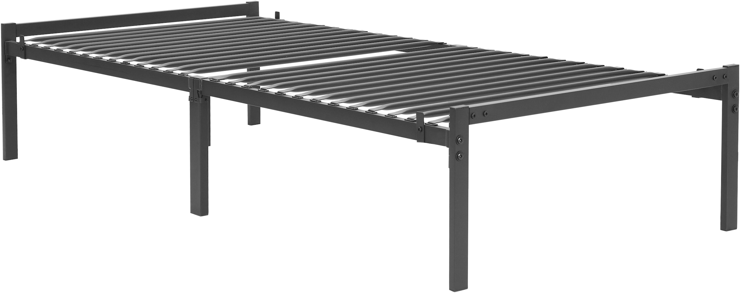 INOSIGN Metallbett »LIST Bett Bettgestell Bettrahmen Einzelbett Doppelbett« Stahlbett schwarz in TOP Qualität und 4 Breiten,  Bett mit 26 Lattenroste zum Schutz der Matratze Bestseller