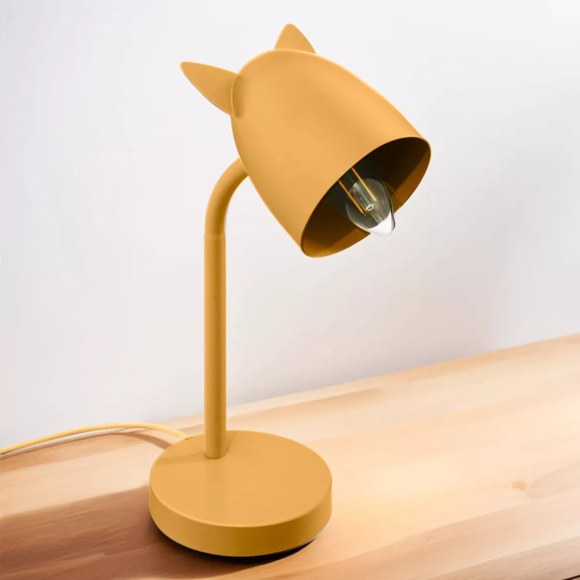 Lampe enfant à poser (H31 cm) Oreilles Jaune ocre