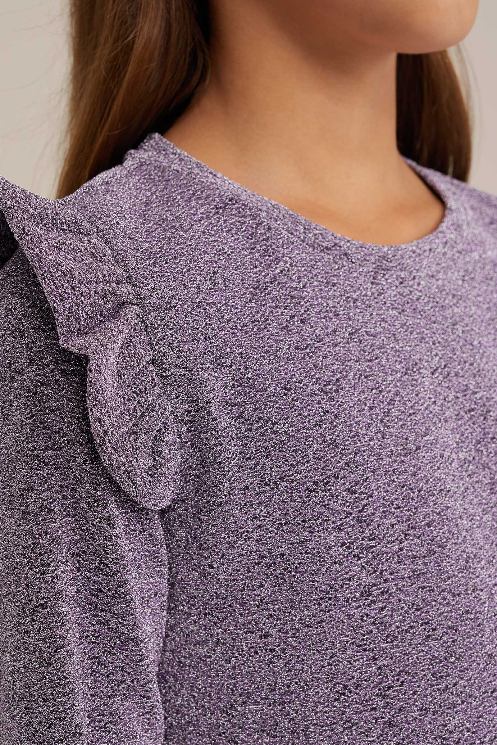Meisjes jurk met glittergaren WE Fashion Paars