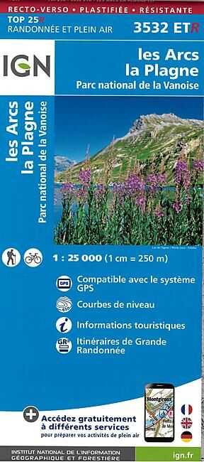 IGN - TOP25R 3532ETR LES ARCS 1 25 000
