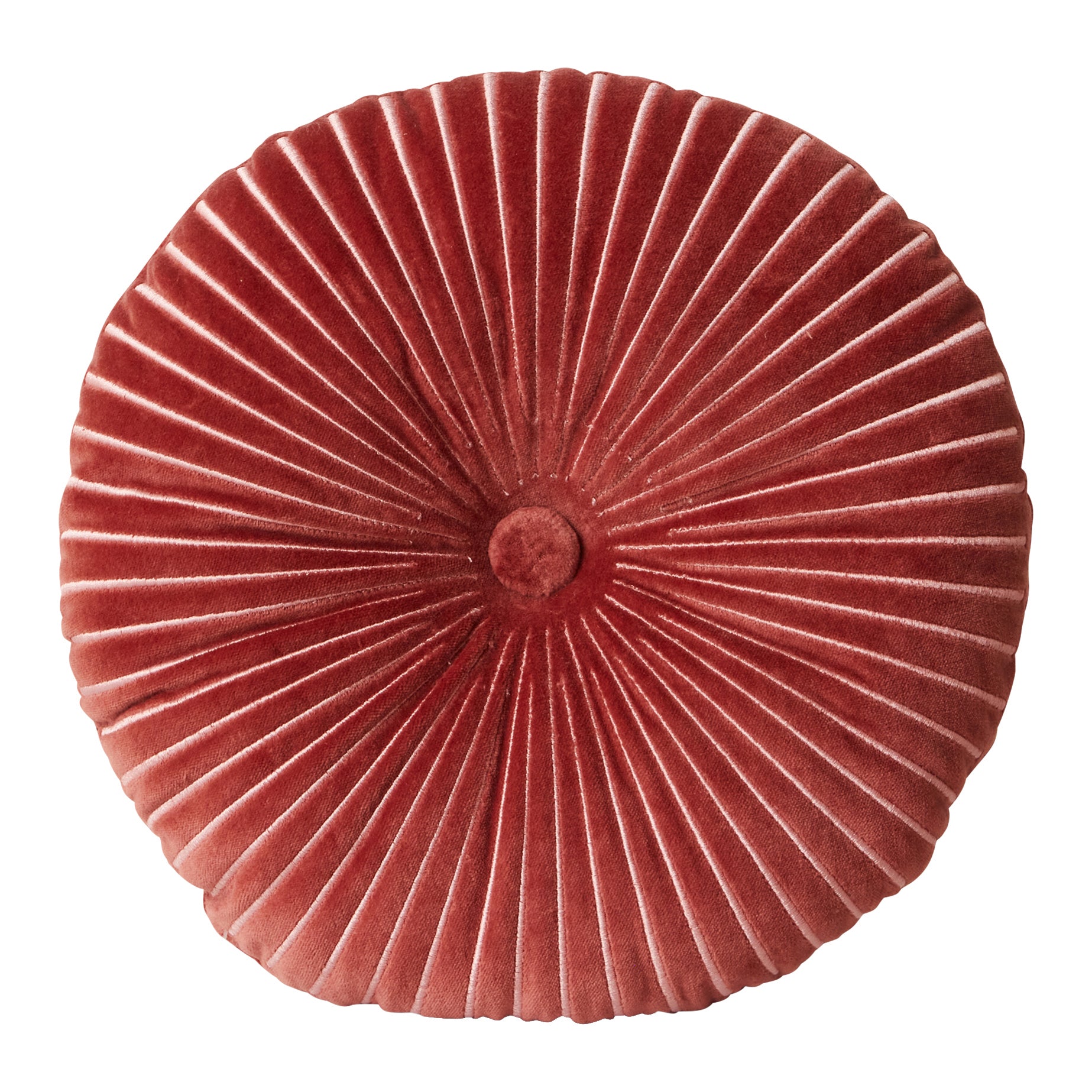 HKliving Round Ripple Sierkussen Ã 35 cm - Burgundy