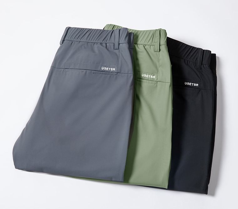 Nataro - Mid Rise Plain Tapered Pants
