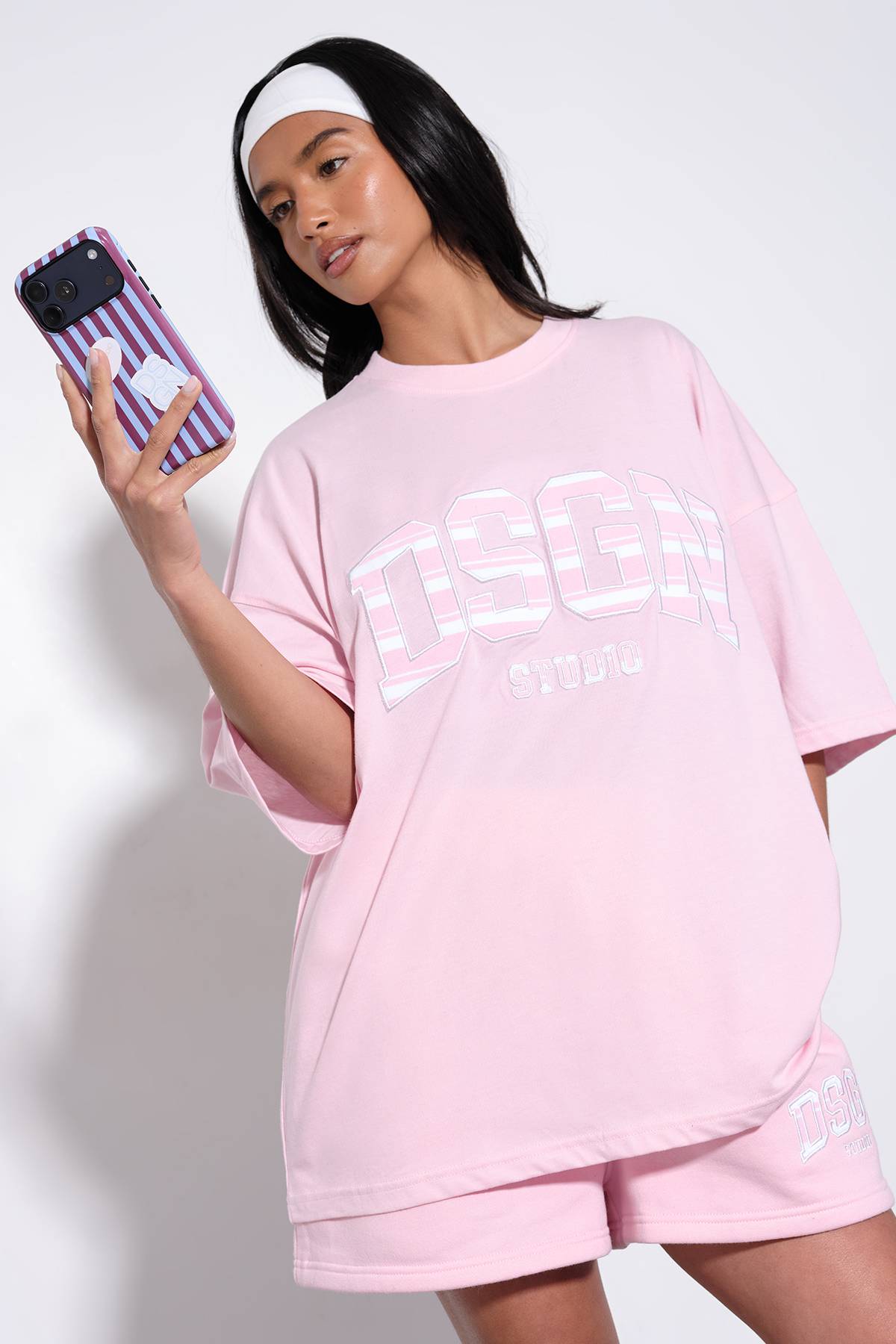 T-shirt Oversize À Appliqué Rayé Dsgn Studio