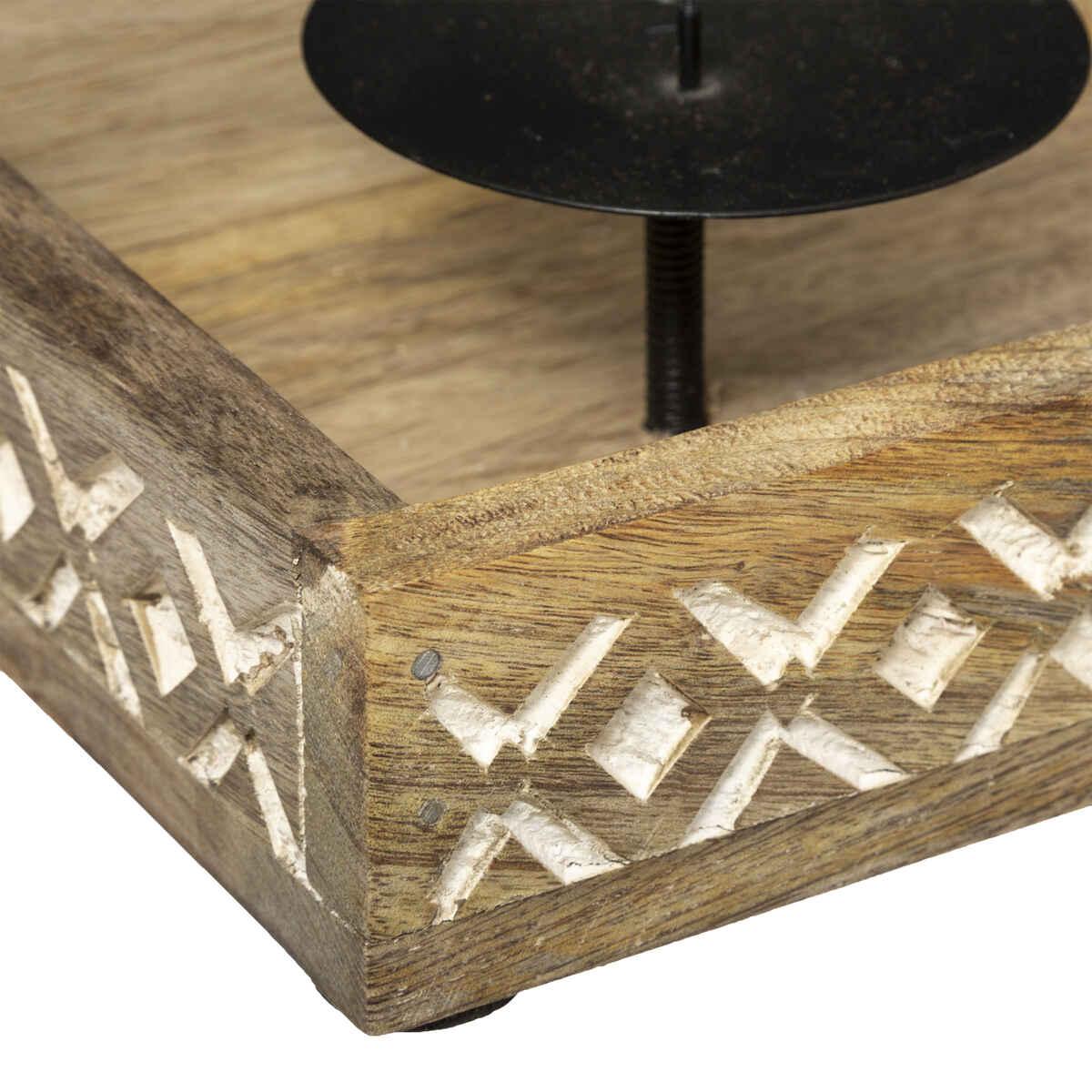 PHOTOPHORE MANGUIER NATUREL HACIENDA L.35CM