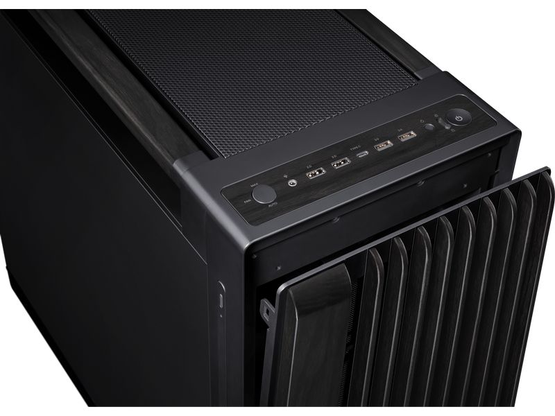 ASUS PC-Gehäuse ProArt PA602 Wood Edition Schwarz Eleganter Mid-Tower Gehäuse mit exzellentem Airflow